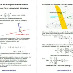 Abstandsberechnung Punkt-Gerade mit Hilfsebene: Vektor PA steht senkrecht auf Richtungsvektor von g.