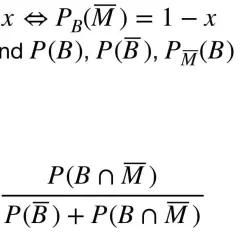 Formeln zur bedingten Wahrscheinlichkeit: P(M|B) = P(M∩B) / P(B). Bekannt sind P(B), P(B), P(M|B) ≤ a.