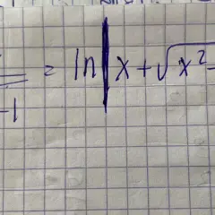 Integral von dx durch Wurzel aus x²-1 ist ln von Betrag von x + Wurzel aus x²-1 + C. Mathe-Substitution gelöst.