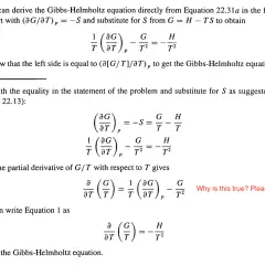 Herleitung der Gibbs-Helmholtz-Gleichung durch partielle Ableitung.