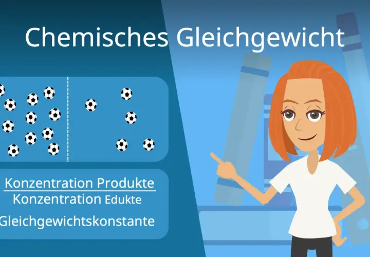 Chemisches Gleichgewicht: Fußball-Analogie zur Veranschaulichung des Massenwirkungsgesetzes in der Chemie.