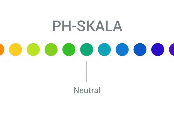 Die PH-Skala zeigt mit Farbverlauf von Rot (sauer) über Grün (neutral) bis Violett (alkalisch) die PH wert definition.